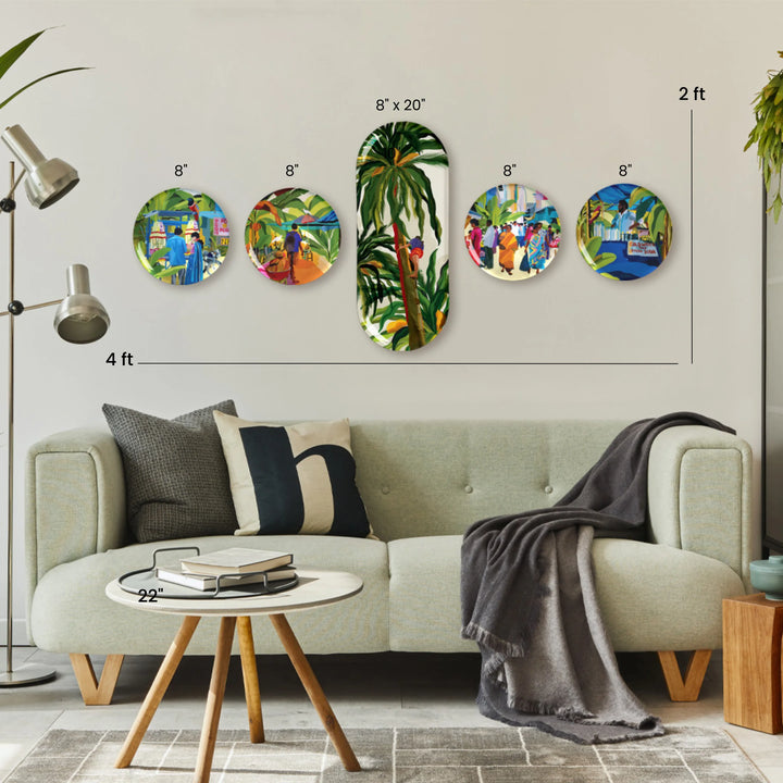 Salt in the Air | Premium Metal Wall Art Panel | Set of 5