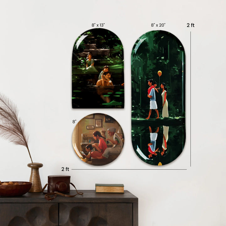 Where We Belong | Premium Metal Wall Art Panel | Set of 3