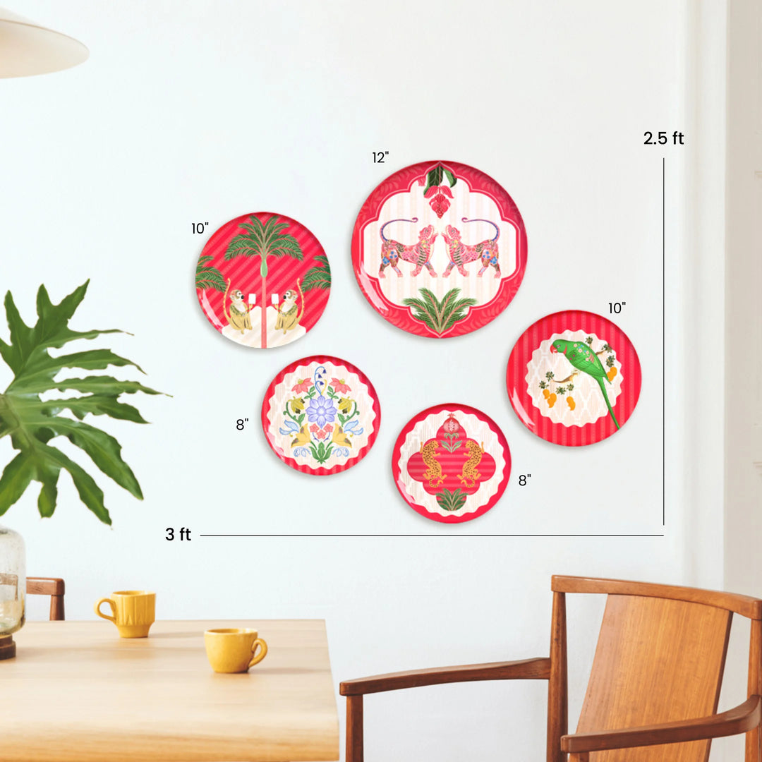 Jungle Jamboree | Premium Metal Decor | Set of 5