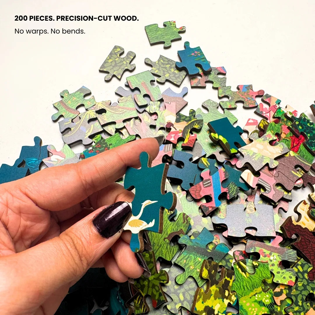 A Little Blue Memory | Frameable A3 Art Puzzle | 200 Pieces