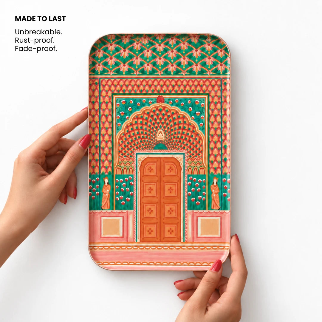Many Doors Home | Metal Decor Plates | Set of 4