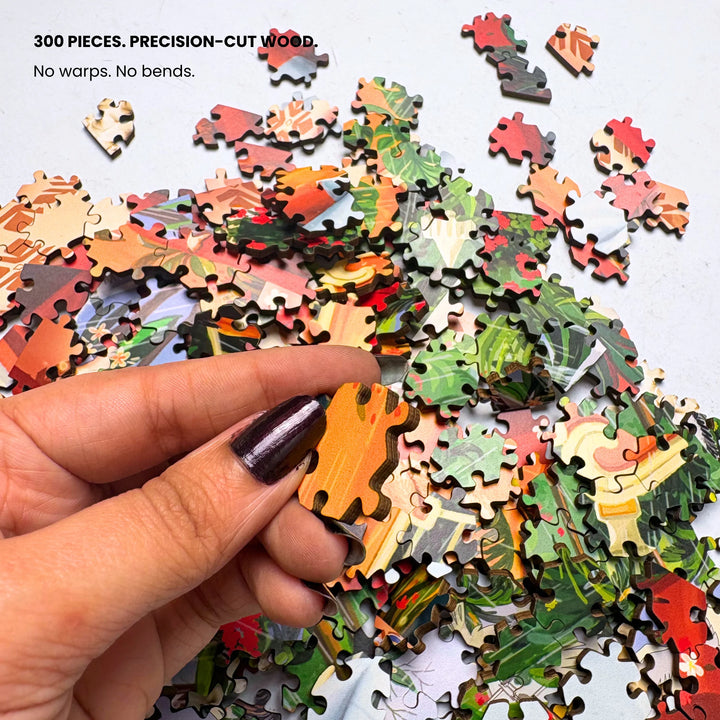 Warmth of a Shoulder | Framed Puzzle - Circular | 300 pieces