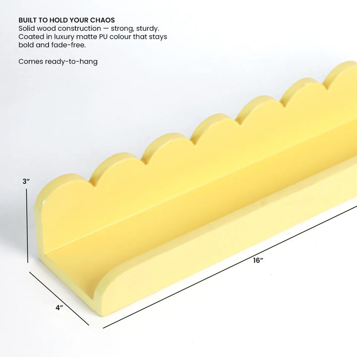 Soft Edges | Wall Accent Shelf | Set of 2 | Blue & Yellow Combo