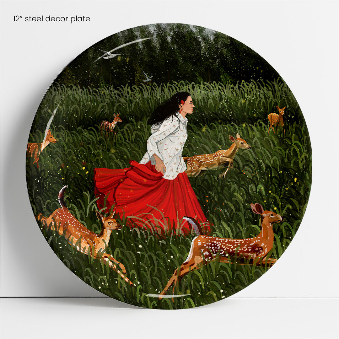 A close up of the 12 inch decor plate | home decorative items