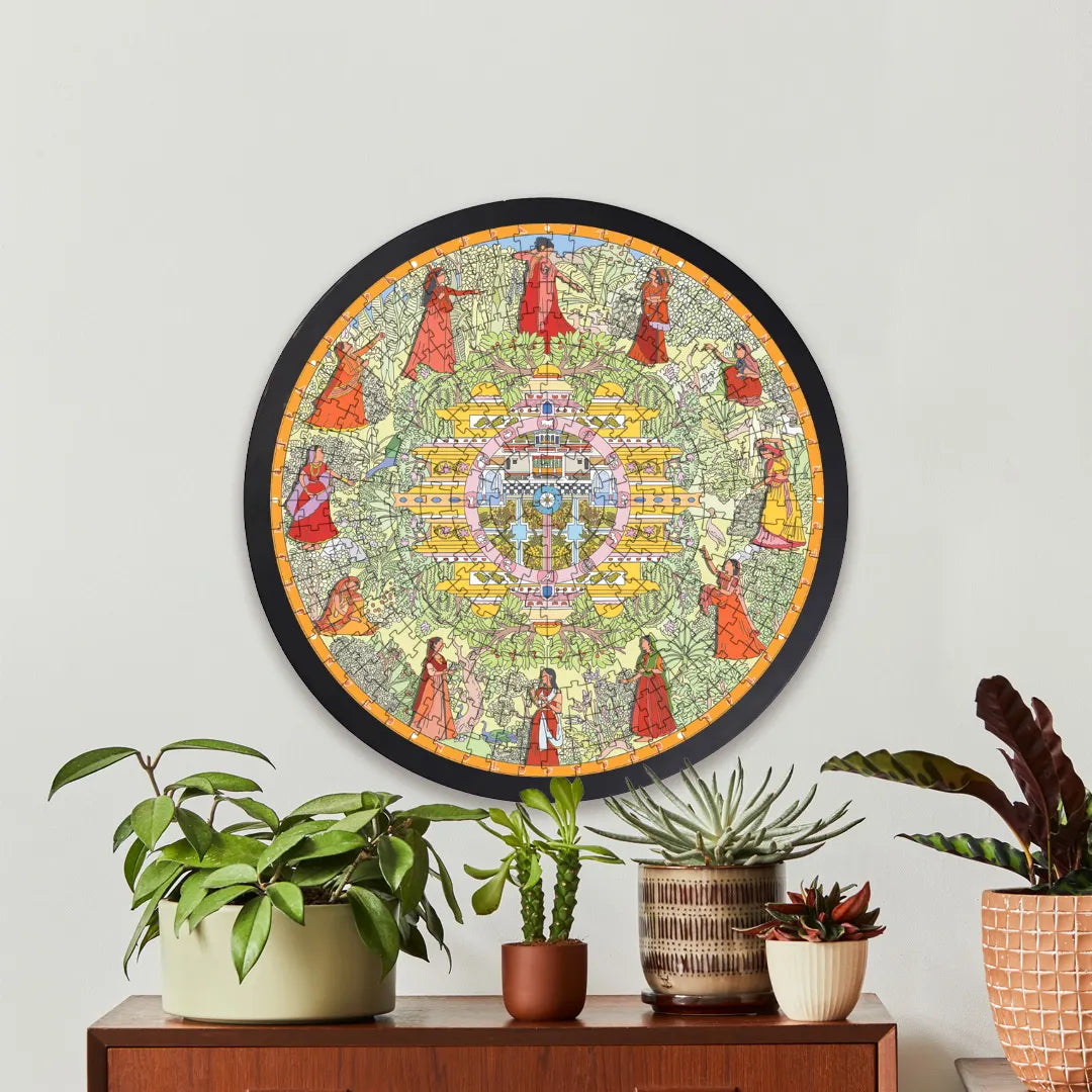 A Year in Kangra | Frameable Circular Puzzle | 300 Pieces