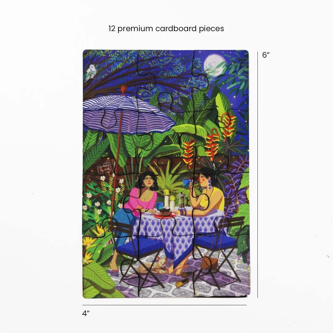 Sweeter still Puzzle postcard with dimensions