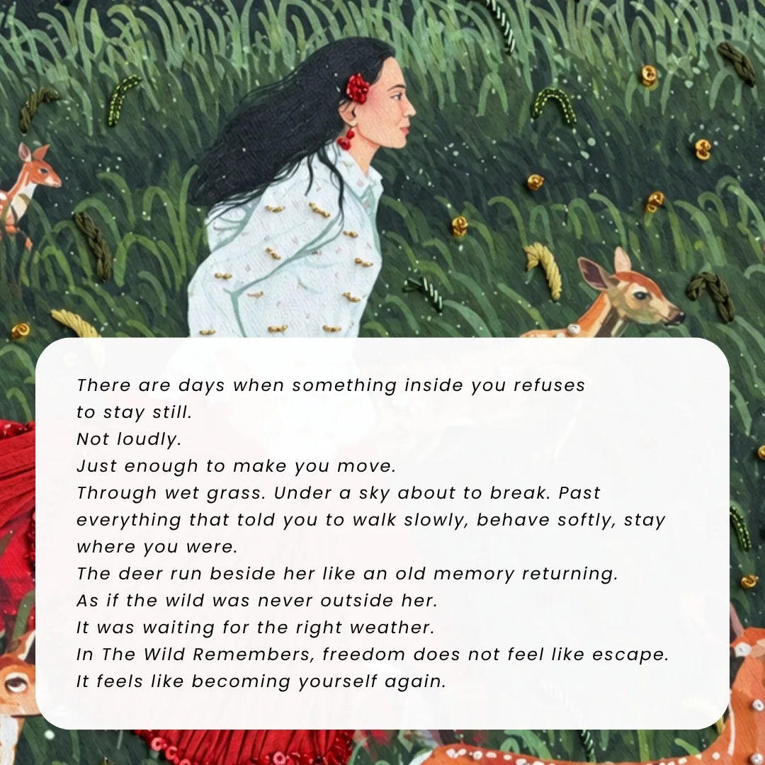 The Wild Remembers | Hand-Embroidered Canvas | Luxe Edit