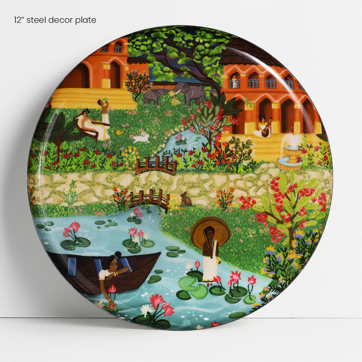 Close up of the 12 inch decor plate | home decor goods