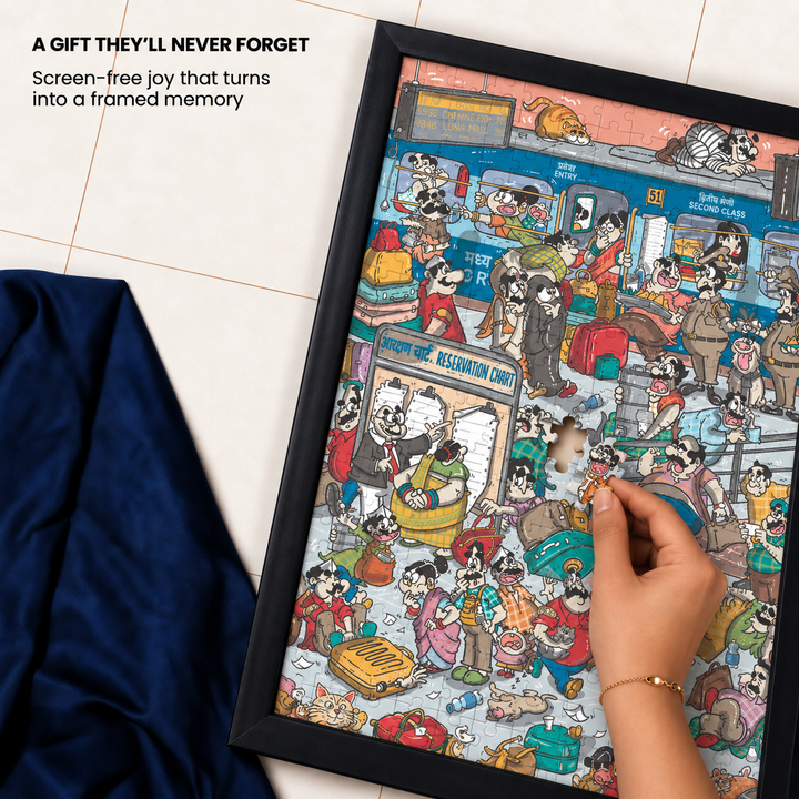 Window Seat Memories | Frameable A3 Art Puzzle | 200 Pieces