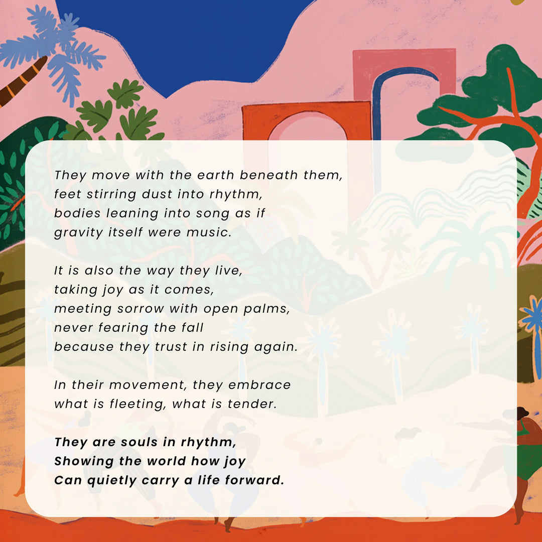 Dancing Away | Premium Metal Wall Art Panel | Set of 5