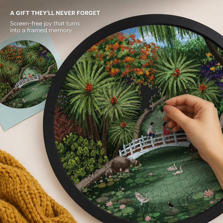 Side by Side | Frameable Circular Puzzle | 300 Pieces