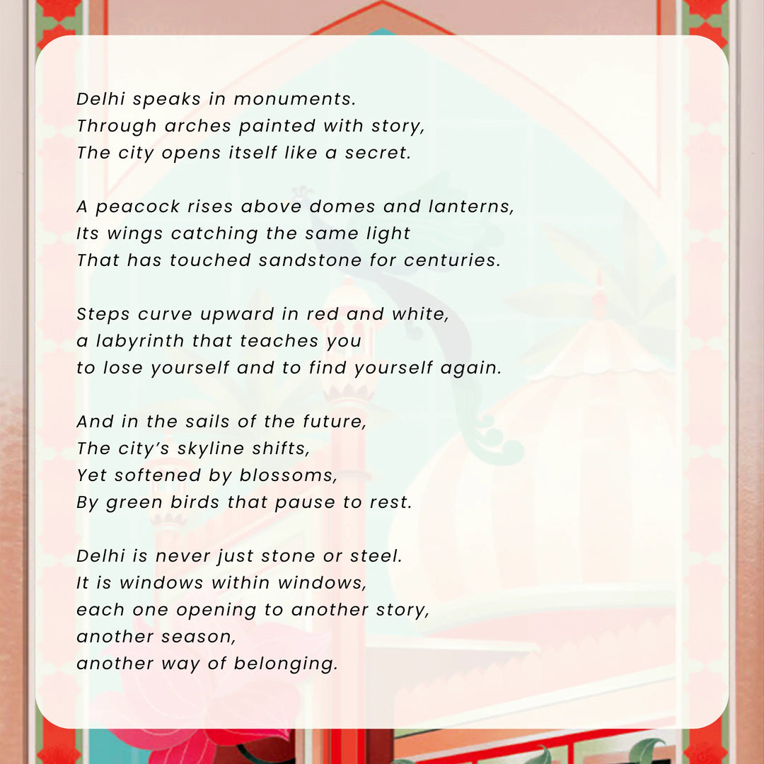 The Heart of Delhi | Premium Metal Wall Art Panel | Set of 3