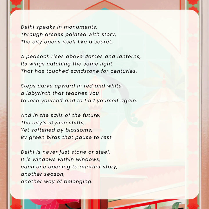 The Heart of Delhi | Premium Metal Wall Art Panel | Set of 3