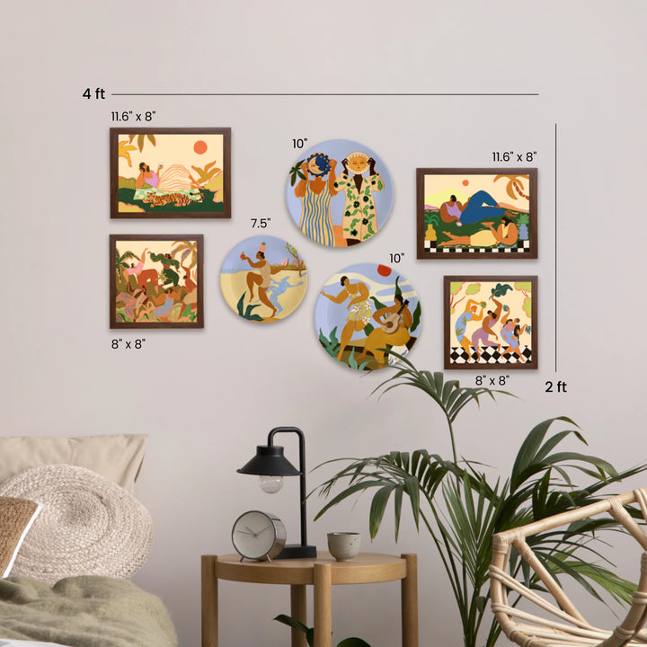 Circles of Joy | Gallery Wall Art | Set of 6