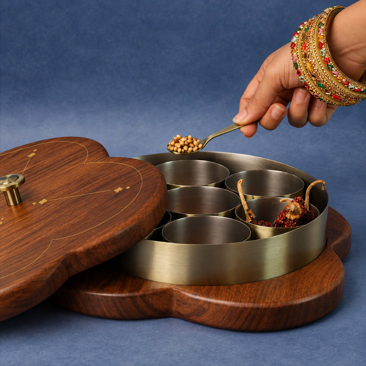 Chaturkamal | Sculptural Spice Box