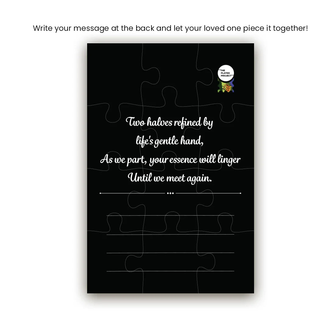 The back of the postcard showing the quote & the space for a custom message | home decor