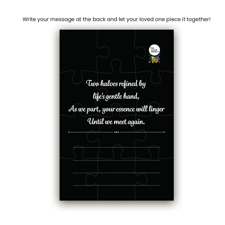 The back of the postcard showing the quote & the space for a custom message | home decor