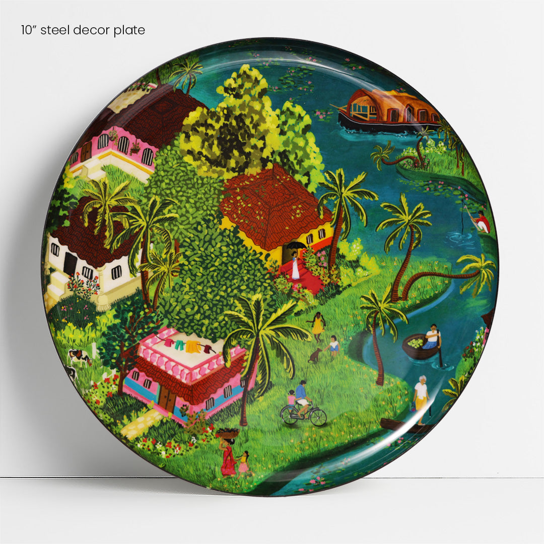 Close up of the 10 inch decor plate | home decor goods