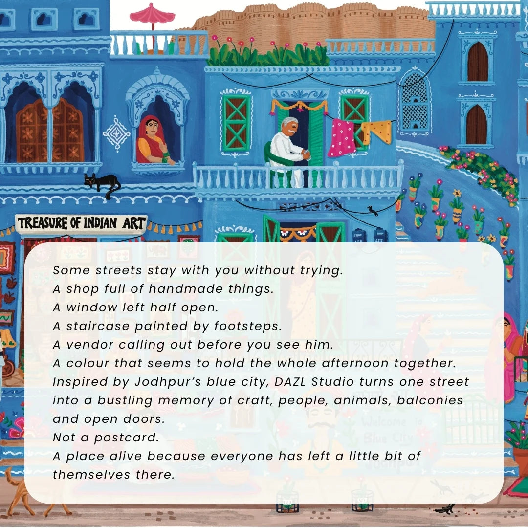 A Little Blue Memory | Frameable A3 Art Puzzle | 200 Pieces