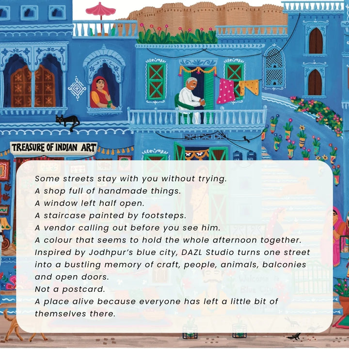 A Little Blue Memory | Frameable A3 Art Puzzle | 200 Pieces