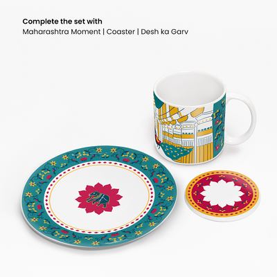 Maharashtra | Mug & Plate Combo | Set of 2 | Desh Ka Garv