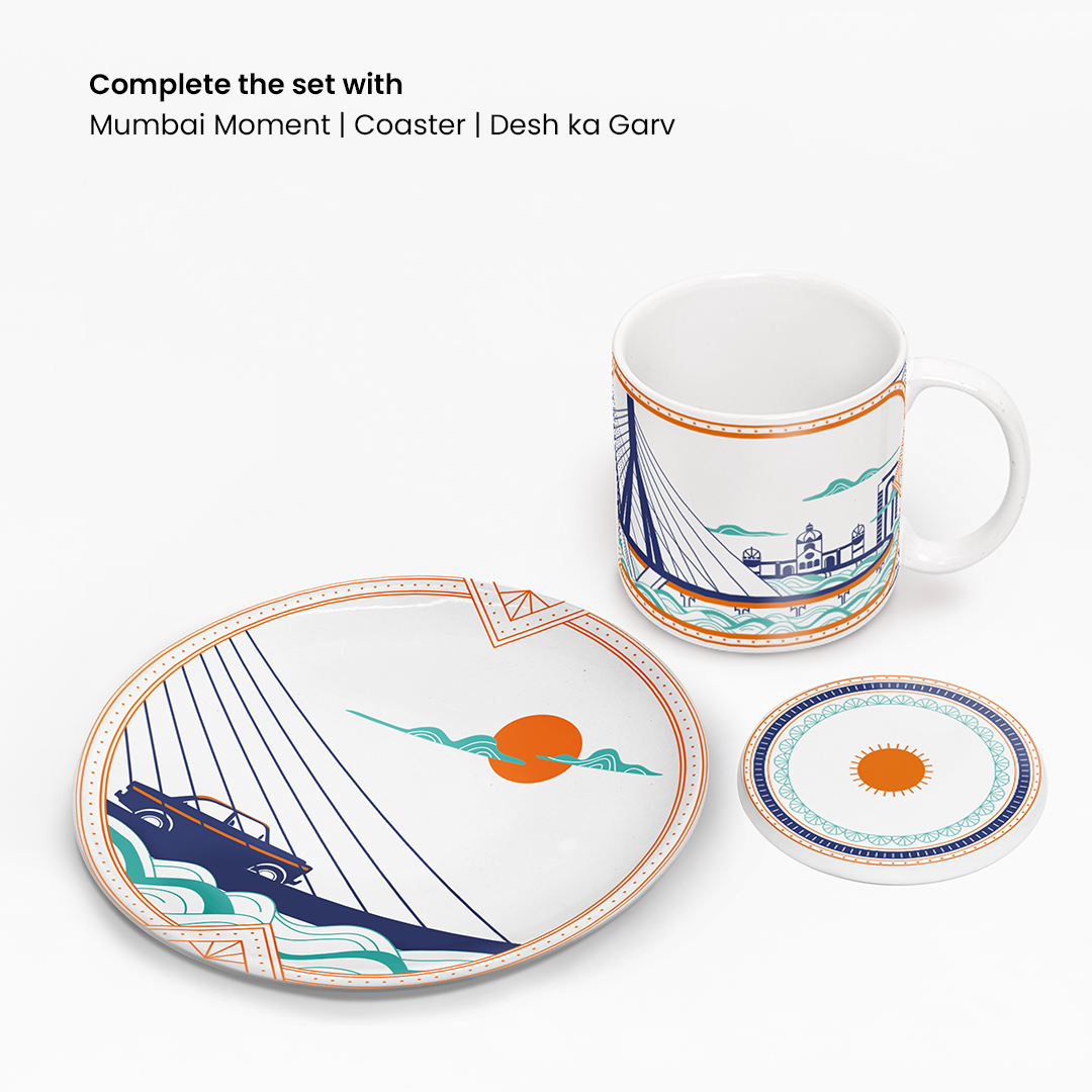 Mumbai | Mug & Plate Combo | Set of 2 | Desh Ka Garv