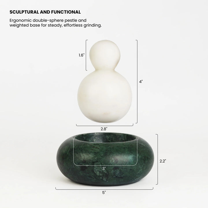 Buddh | Marble Mortar & Pestle | Artisan-Crafted