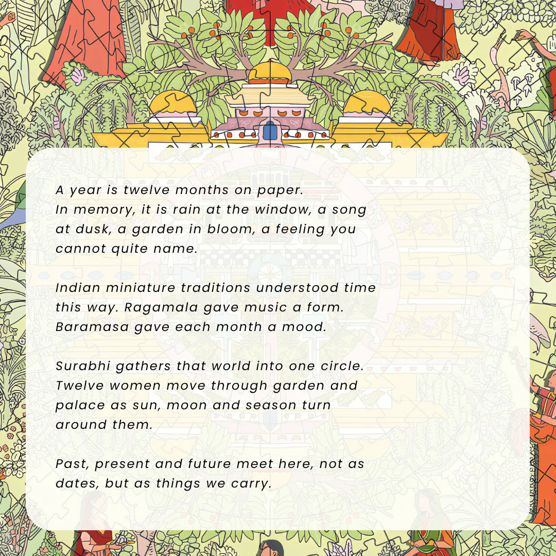 A Year in Kangra | Frameable Circular Puzzle | 300 Pieces