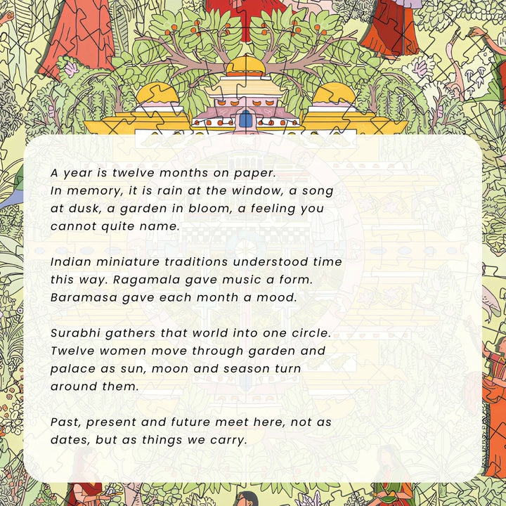 A Year in Kangra | Frameable Circular Puzzle | 300 Pieces