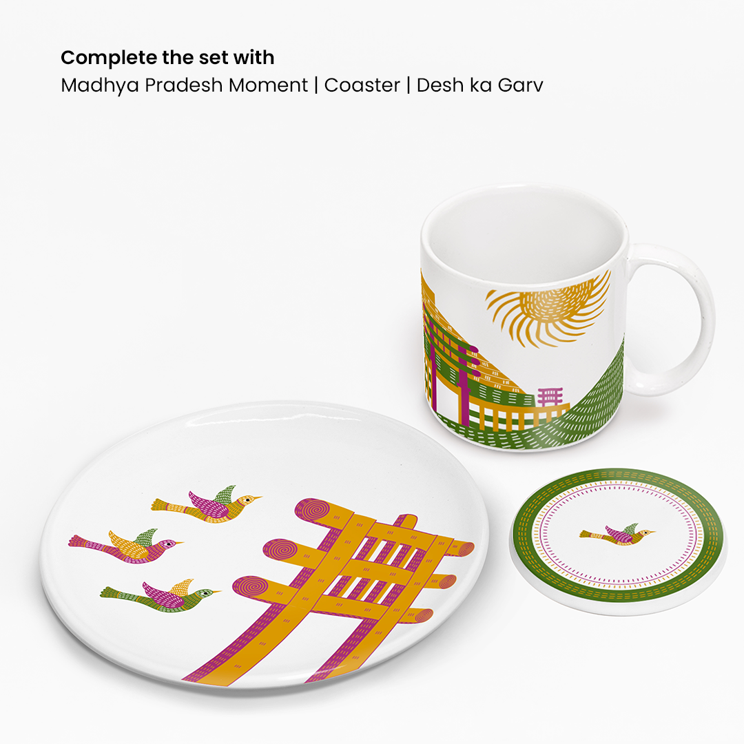 Madhya Pradesh | Mug & Plate Combo | Set of 2 | Desh Ka Garv