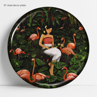 A close up of the 10 inch decor plate | home decorative items