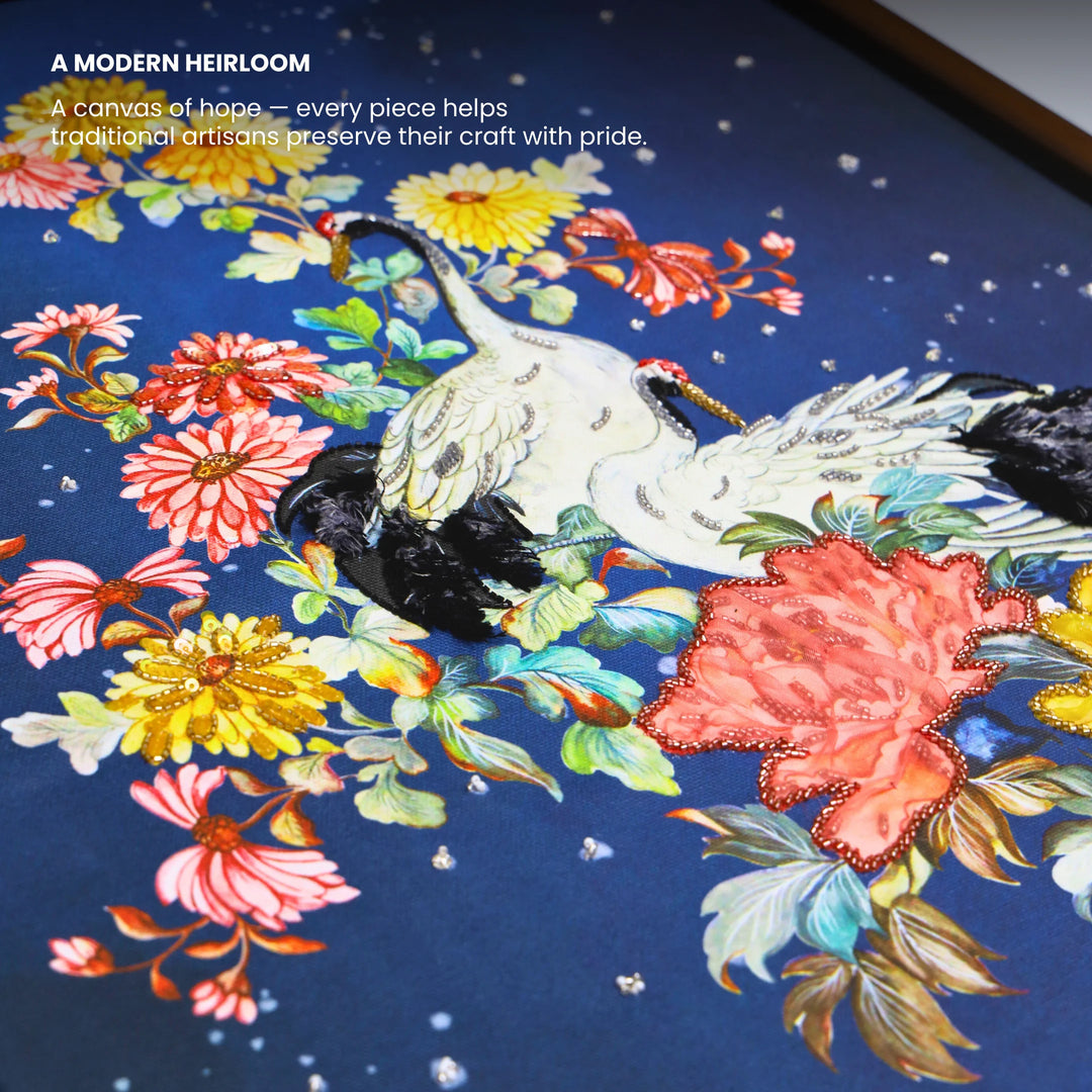 Wings of Love | Embroidered Canvas