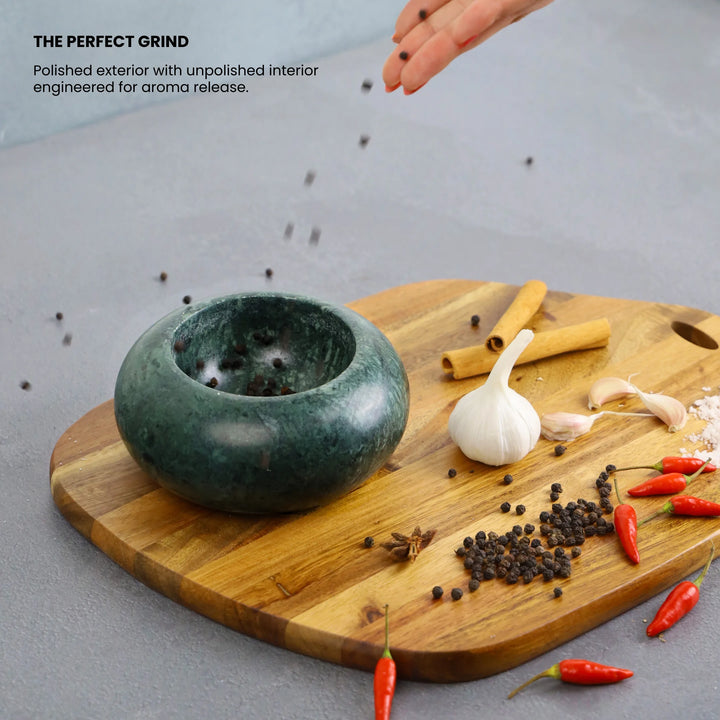 Buddh | Marble Mortar & Pestle | Artisan-Crafted
