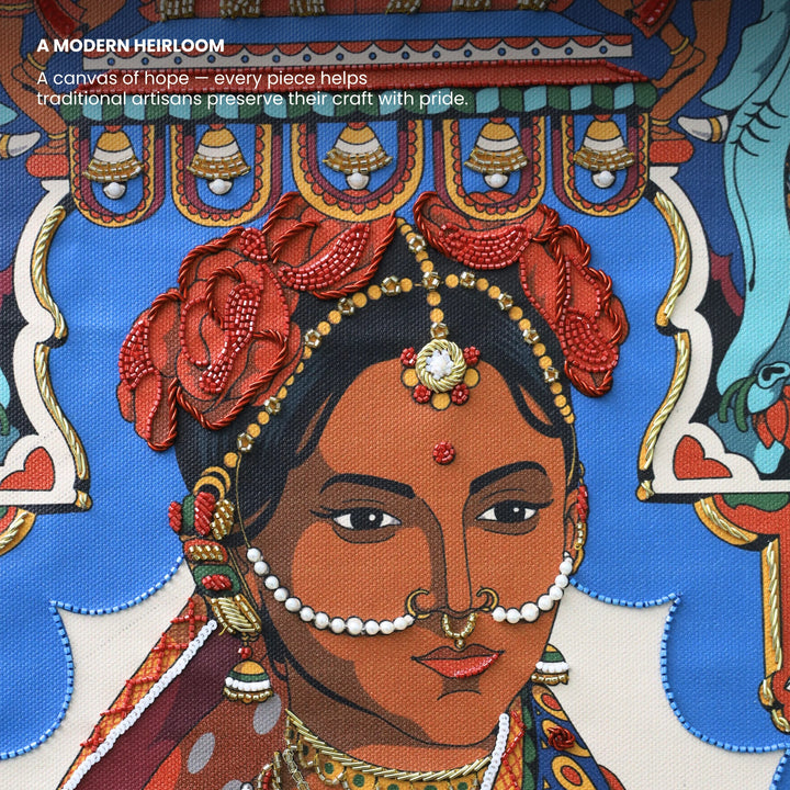 Still, She Holds | Embroidered Canvas