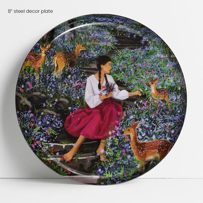 A close up of the 8 inch decor plate | home decorative items