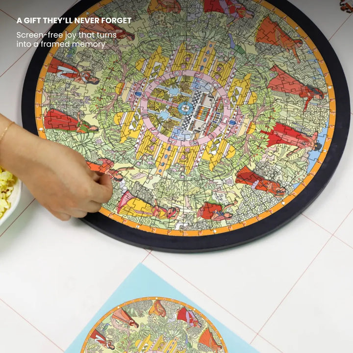 A Year in Kangra | Frameable Circular Puzzle | 300 Pieces
