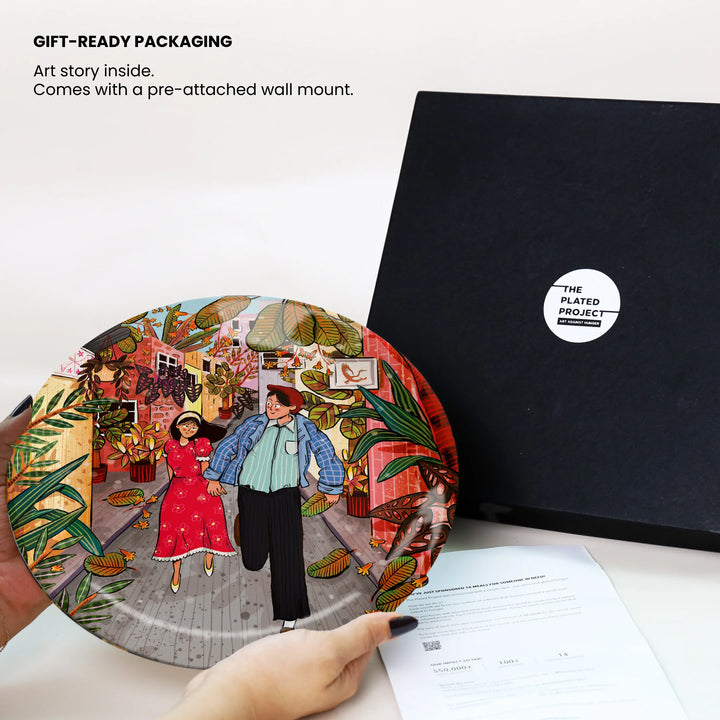 Alleys of Love | Ceramic Decor Plates | Set of 2