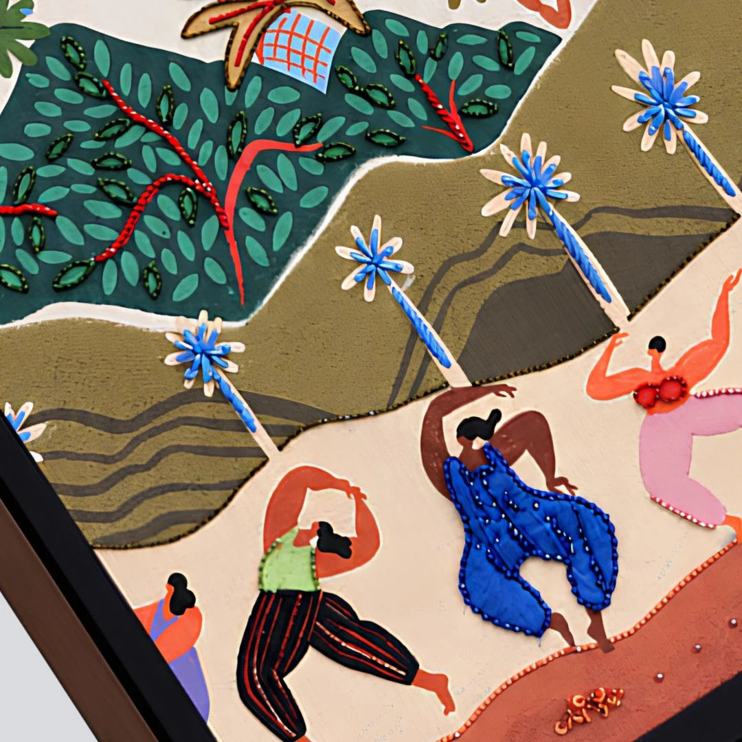 Joy Finds the Body | Hand-Embroidered Canvas | Luxe Edit