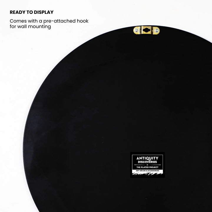 Black of the frame for the puzlle with a pre-attached hook for wall mounting 