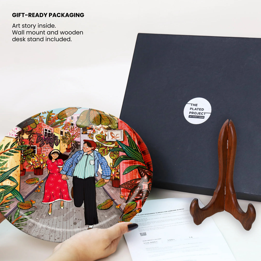 Hand in Hand | Ceramic Decor Plate | 10"