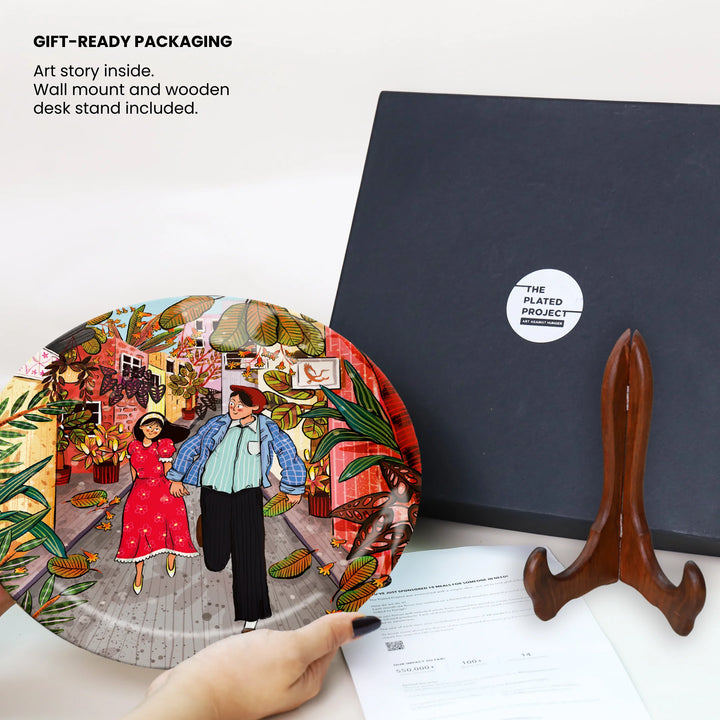 Hand in Hand | Ceramic Decor Plate | 10"