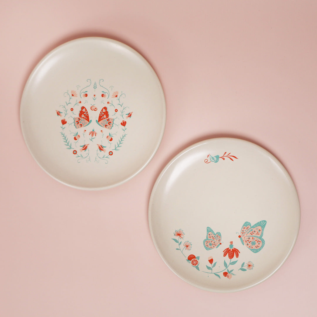 Fluttering Friends | Side Plates | Set of 2