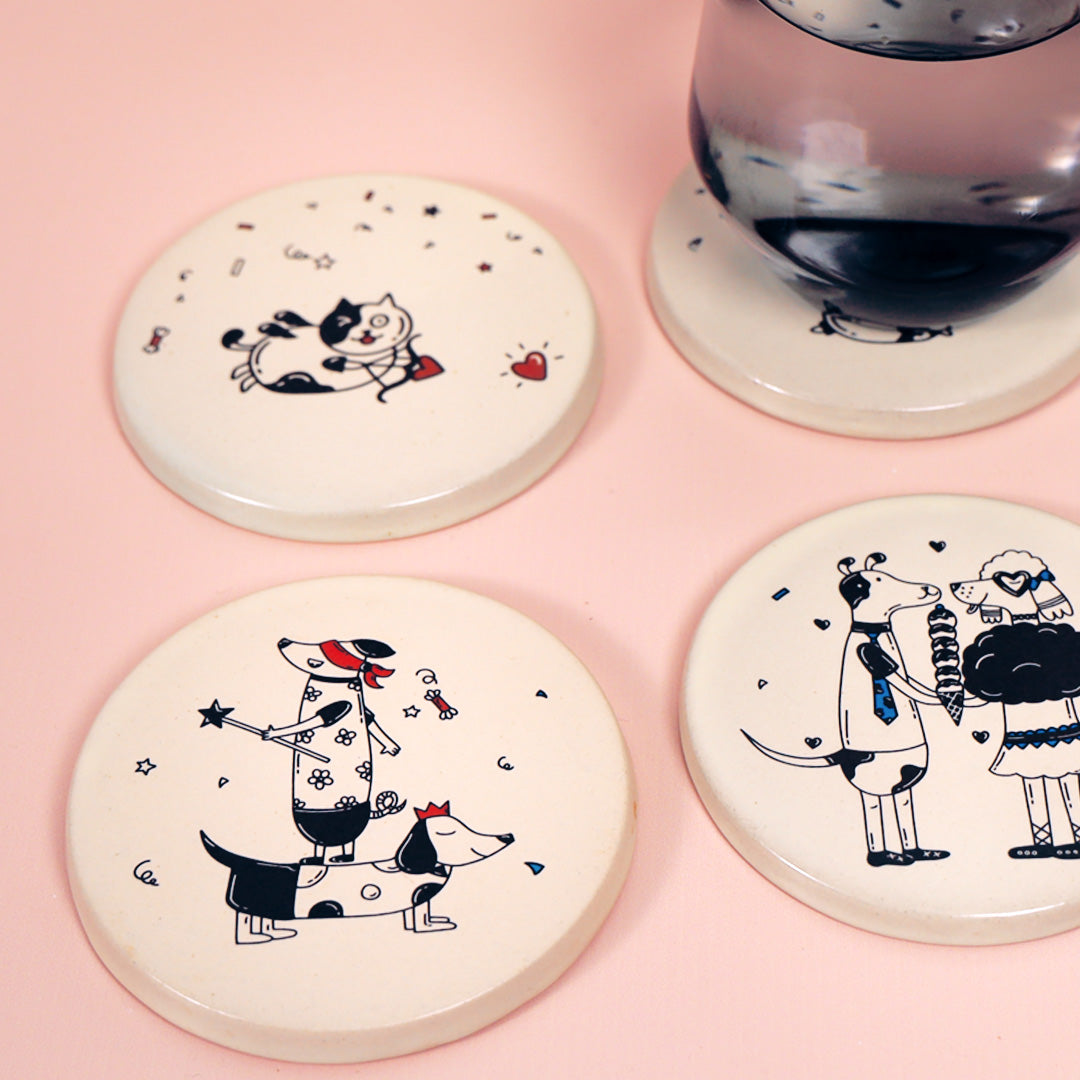 Whisker Whimsy | Coasters | Set of 4