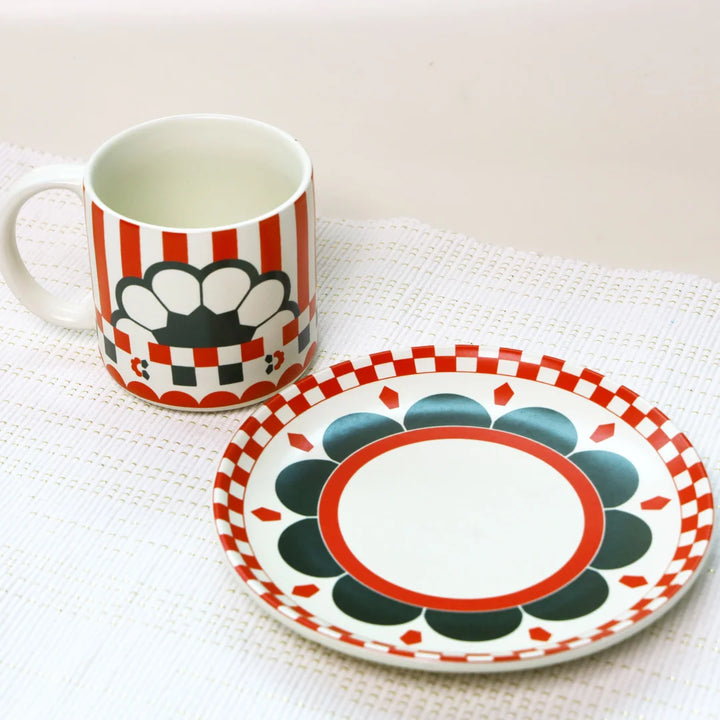Sunehri Shaam | Ceramic Mug & Plate | Set of 2