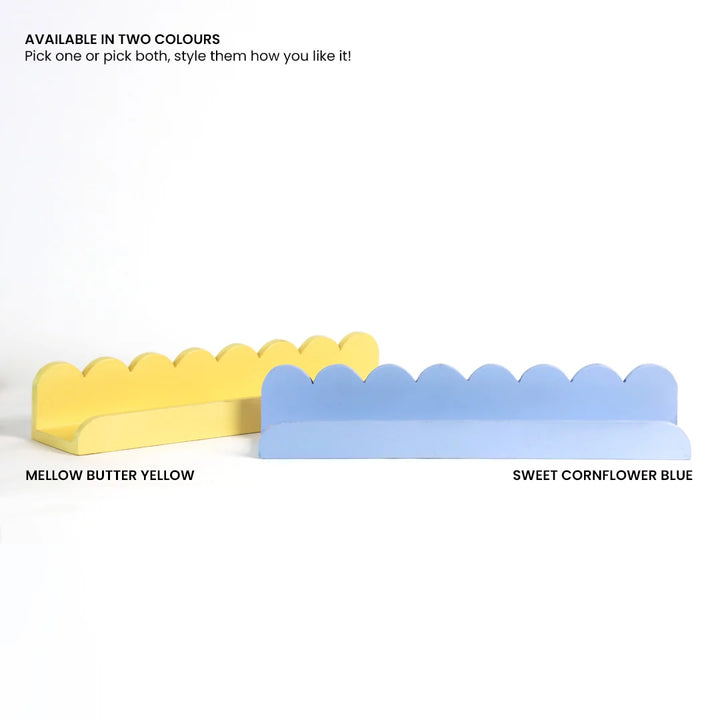 Soft Edges | Wall Accent Shelf | Cornflower Blue