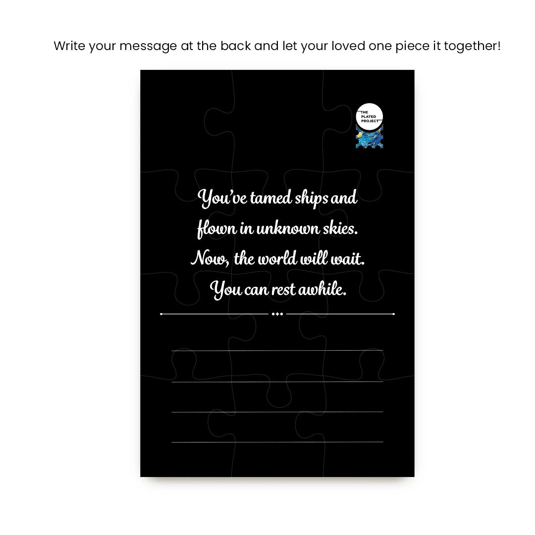 Back of the postcard with lines from the story | personalised gifting | home decor goods