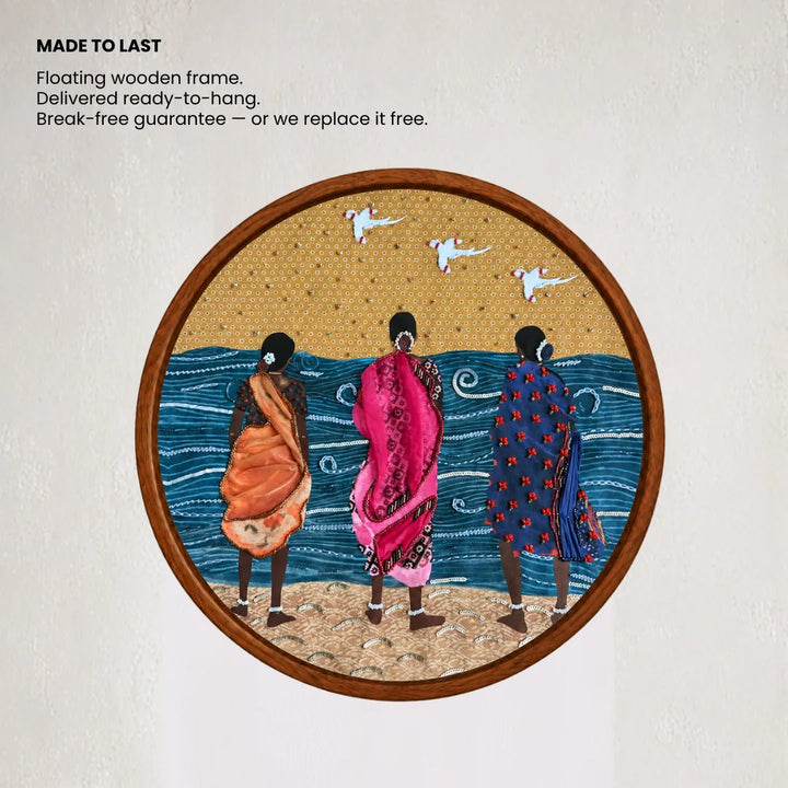 By the Sea | Hand-Embroidered Canvas | Luxe Edit