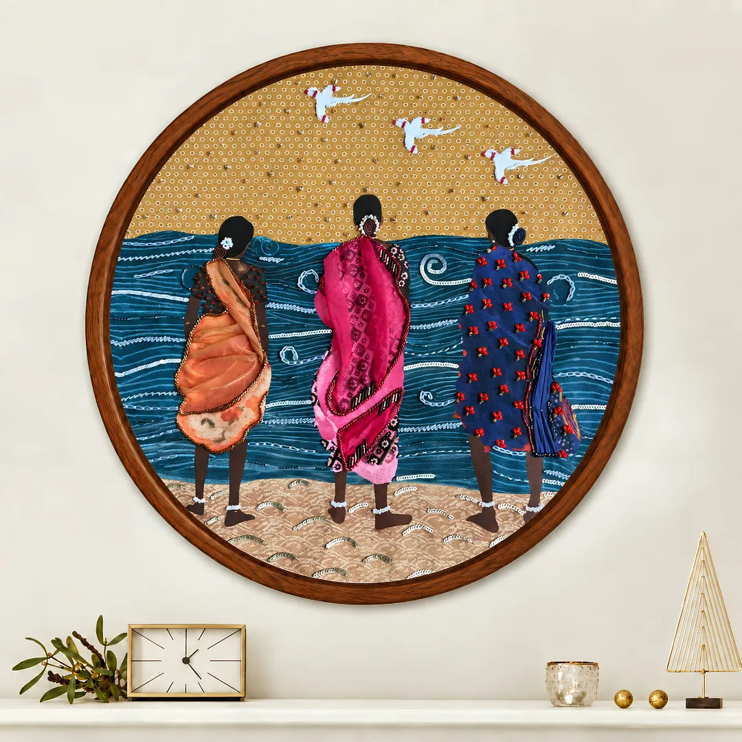 By the Sea | Hand-Embroidered Canvas | Luxe Edit