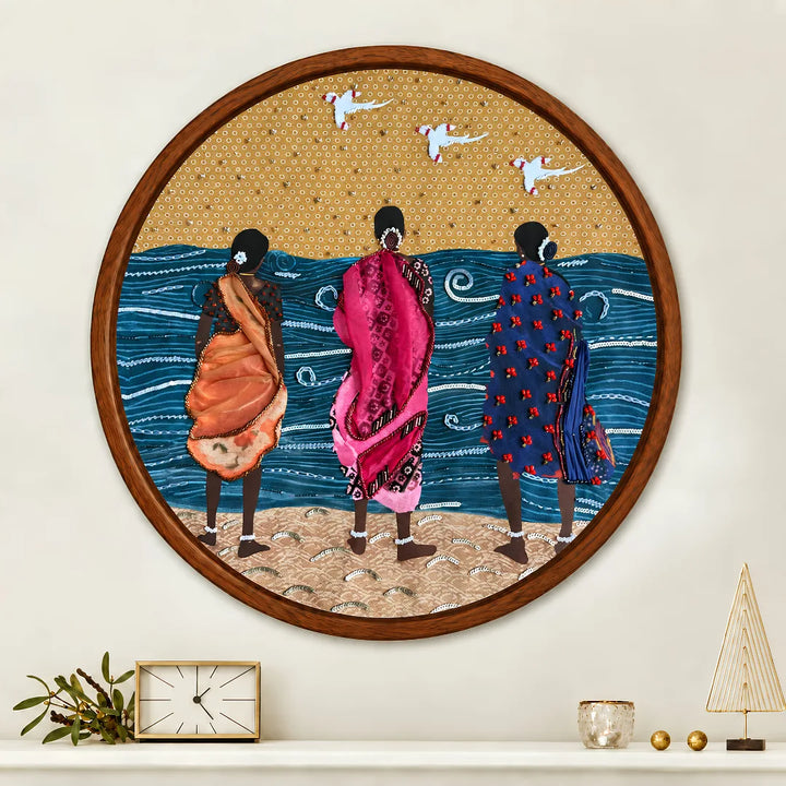 By the Sea | Hand-Embroidered Canvas | Luxe Edit