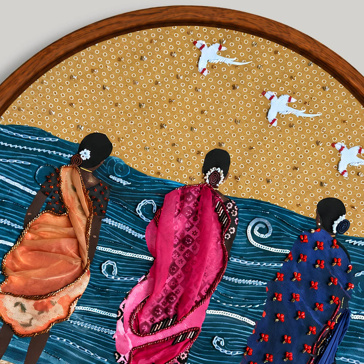 By the Sea | Hand-Embroidered Canvas | Luxe Edit